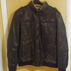 Levi's faux leather bomber jacket